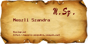 Meszli Szandra névjegykártya